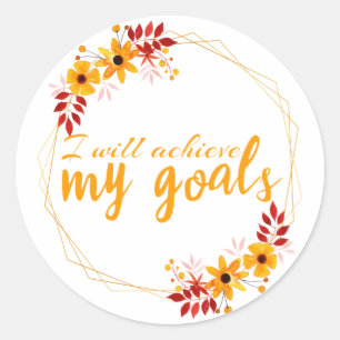 Sticker Rond des affirmations motivationnelles pour le succès
