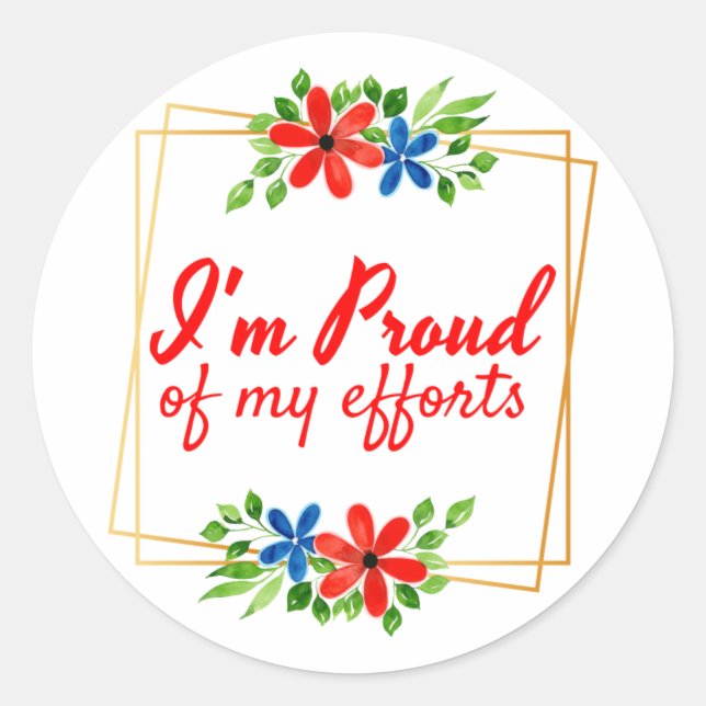 Sticker Rond des affirmations motivationnelles pour les travail (Devant)