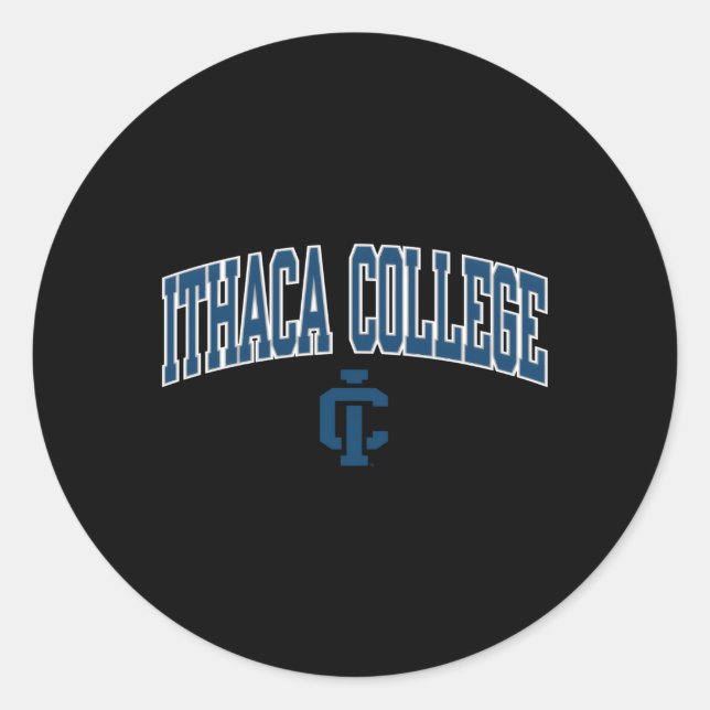 Sticker Rond Des Bombardiers Ithaca Arrivent Sur Gris (Devant)