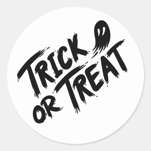 Sticker Rond Des bonbons ou un sort (Devant)