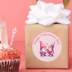 Sticker Rond Des cadeaux échangés pour la Saint-Valentin
