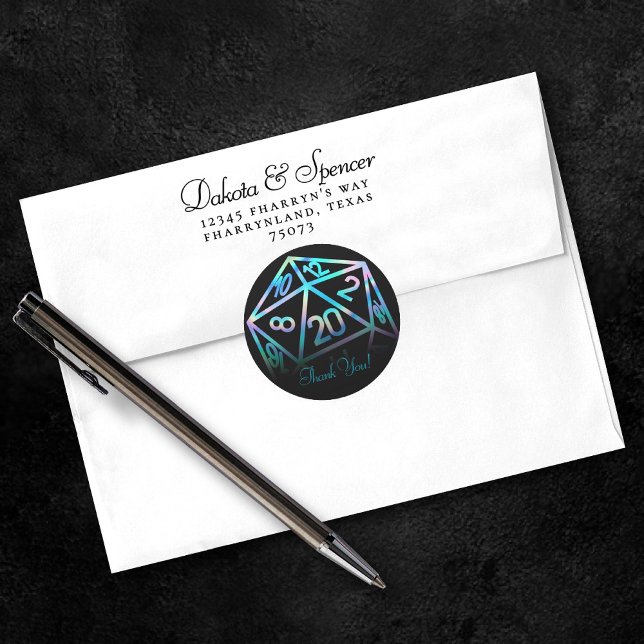 Sticker Rond Dés RPG | Holo Imaginaire Tabletop PnP Gamer Perso (Créateur téléchargé)