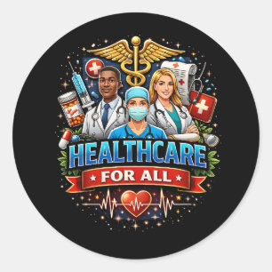 Sticker Rond Des soins pour tous