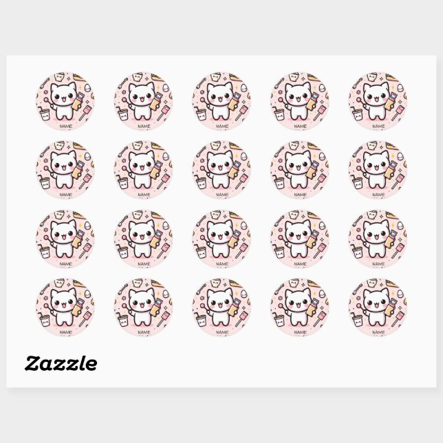 Sticker Rond Des trouvailles gourmandes (Feuille)