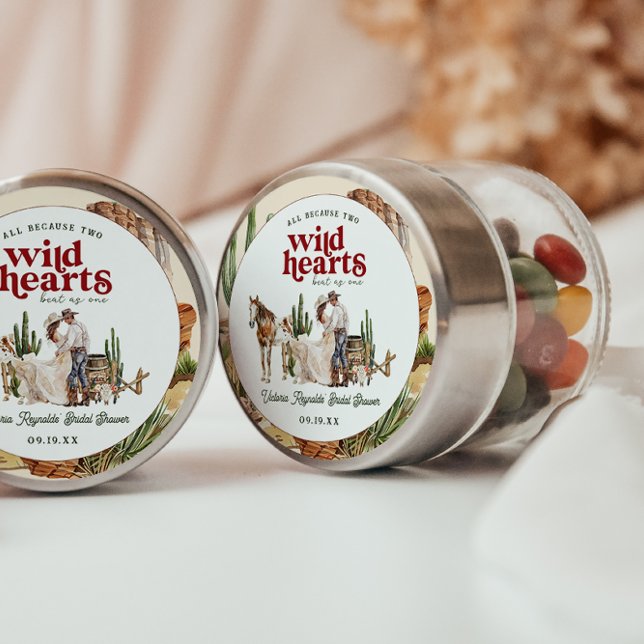 Sticker Rond Désert de Boho Ouest | FÊTE DES MARIÉES (Créateur téléchargé)