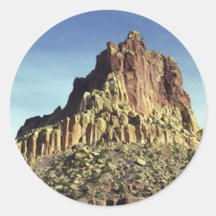 Sticker Rond Desert Rock Mountain Peak Paysage Photo