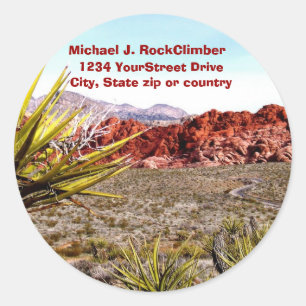 Sticker Rond Desert Scenery Adresse