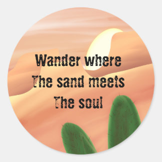 Sticker Rond Désert Soul Wanderer