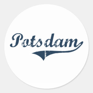 Sticker Rond Design classique de Potsdam New York