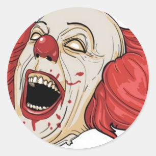 Sticker Rond Design clown malin