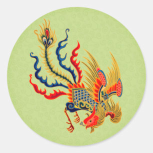 Sticker Rond Design d'art chinois