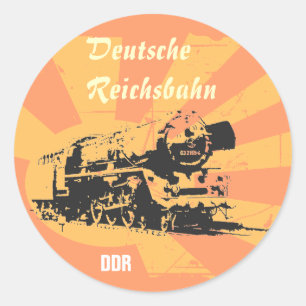 Sticker Rond Design de Reichsbahn