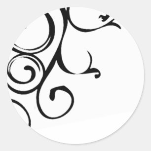 Sticker Rond Design de vigne