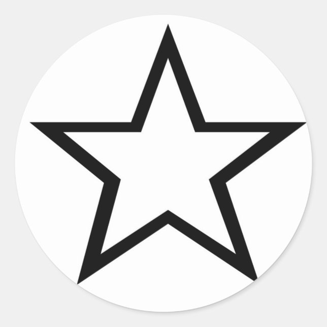 Sticker Rond Design d'étoile ! (Devant)