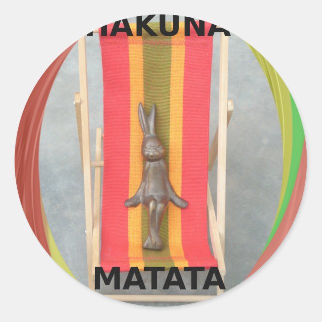 Sticker Rond Design d'impression d'écran vectoriel de lapin rel (Devant)