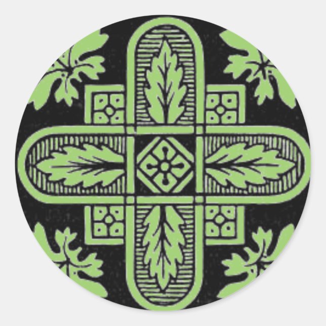 Sticker Rond Design floral (Devant)