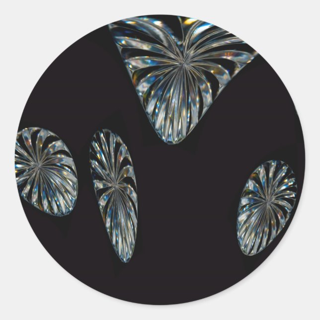 Sticker Rond Design irlandais - La Collection Crystal (Devant)