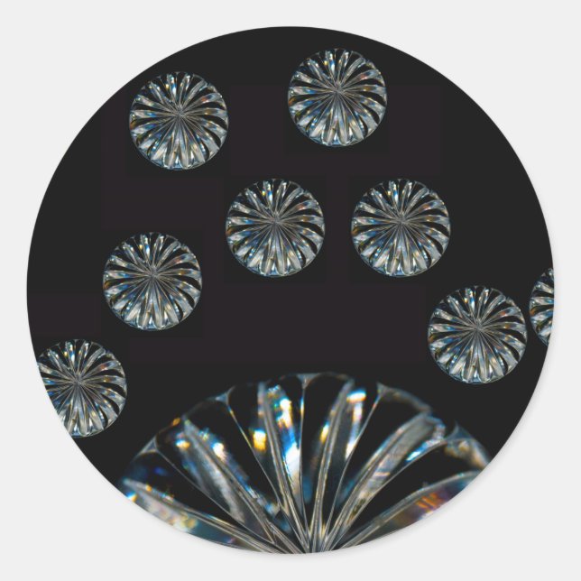 Sticker Rond Design irlandais - La collection Crystal (Devant)