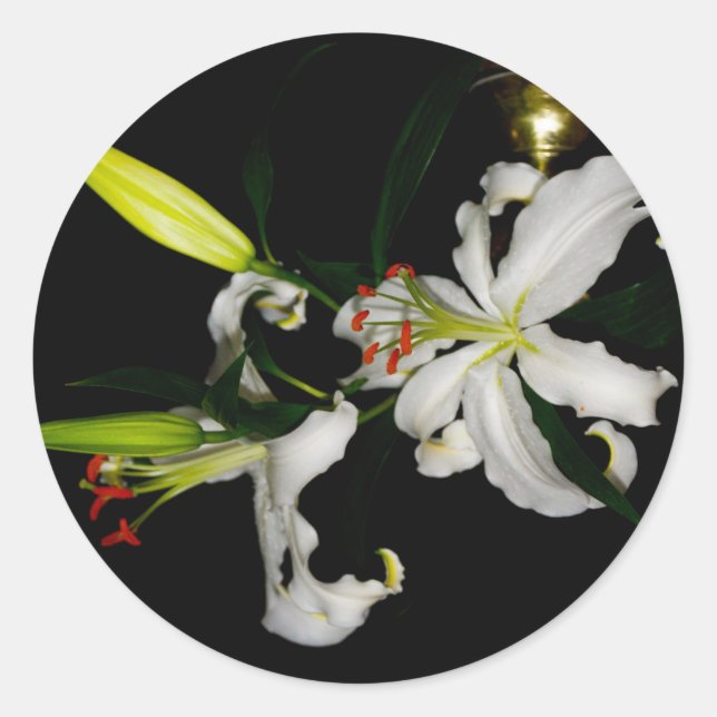 Sticker Rond Design irlandais - La collection Flower (Devant)