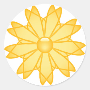 Sticker Rond Design moderne Sun