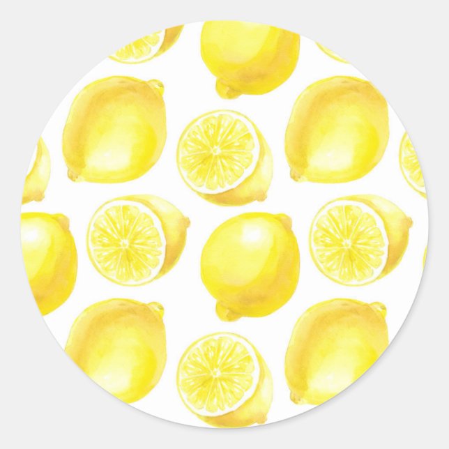 Sticker Rond Design motif citron (Devant)