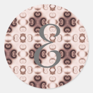 Sticker Rond design rose et violet