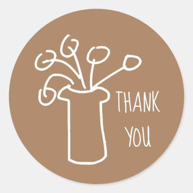 Sticker Rond Design simple et moderne (Devant)