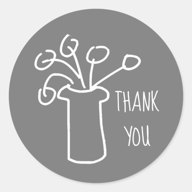 Sticker Rond Design simple et moderne (Devant)