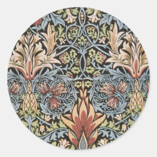 Sticker Rond Design Snakeshead par William Morris