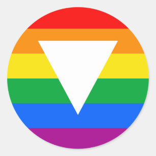Sticker Rond Design triangle gay pride