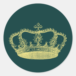 Sticker Rond Designs de la Couronne