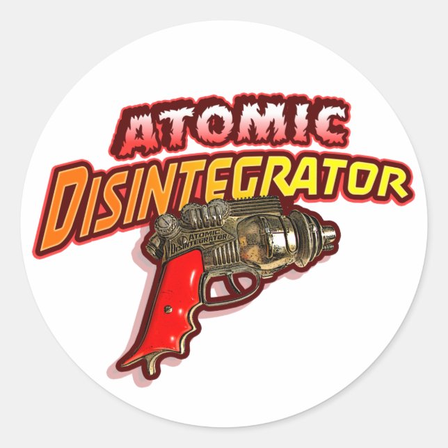 Sticker Rond Désintégrateur atomique (Devant)