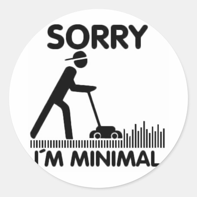 Sticker Rond Désolé (Devant)