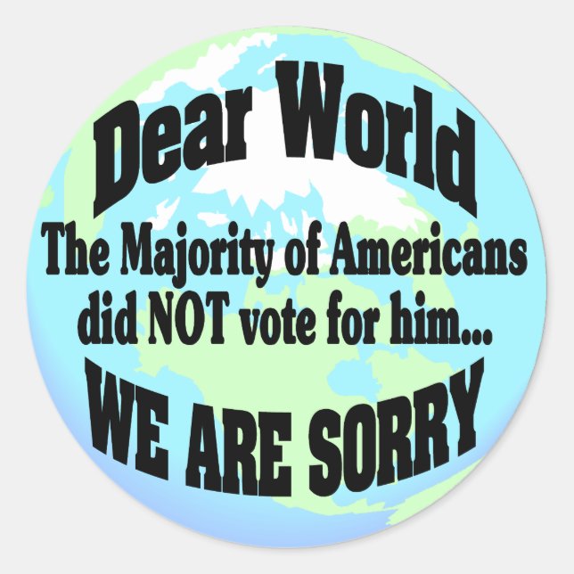 Sticker Rond Désolé (Devant)