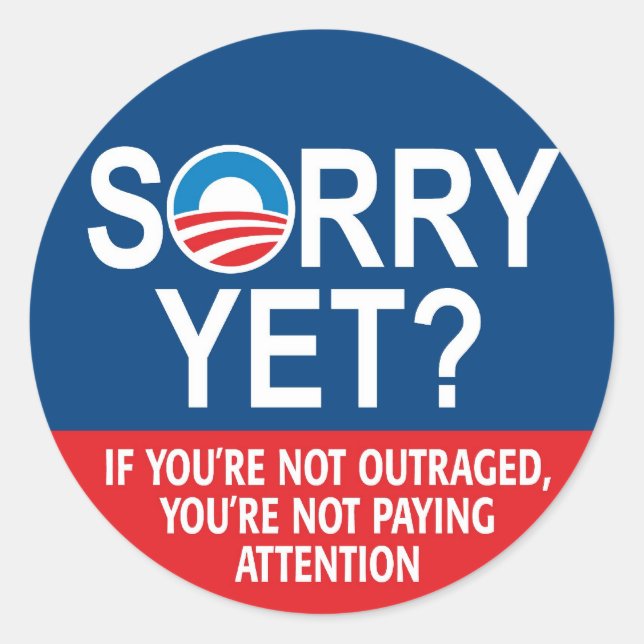 Sticker Rond Désolé ? Anti Obama — Nobama (Devant)