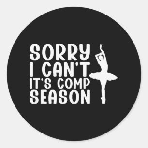 Sticker Rond Désolé, je ne peux pas venir Saison Cheer Gilrs Co