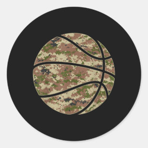 Sticker Rond Dessert Basball Camo - camouflage désert Basball
