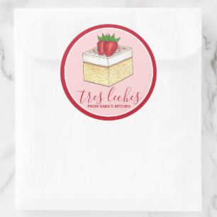 Sticker Rond Dessert De Gâteau De Sangsue Mexicaine Fabriqué Ma
