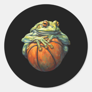 Sticker Rond Dessin de l'œuvre d'art du joueur de Sketll Frog B