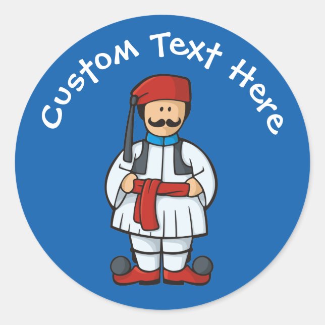 Sticker Rond Dessin de Tsolias (Devant)