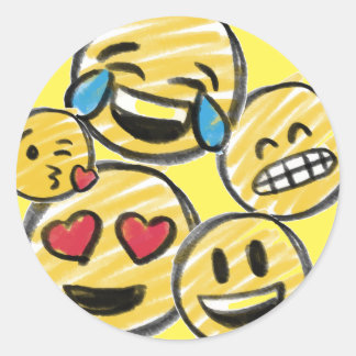 Sticker Rond Dessin Doodle Emoji Tween Ado Anniversaire