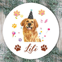 Dessin personnalisé de chien Retriever doré à la m