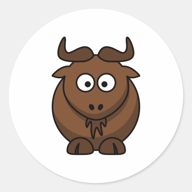 Sticker Rond Dessin sur la bête sauvage (Devant)