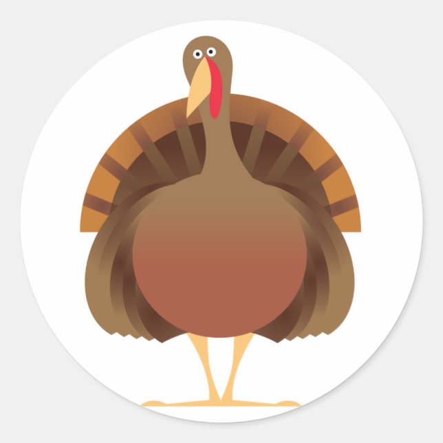 Sticker Rond Dessin sur la Turquie (Devant)