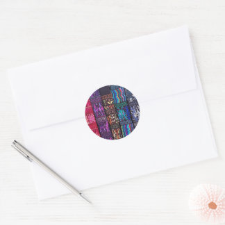 Sticker Rond Dessins textiles guatémaltèques