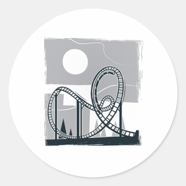 Sticker Rond Dessous de verre à rouleaux (Devant)