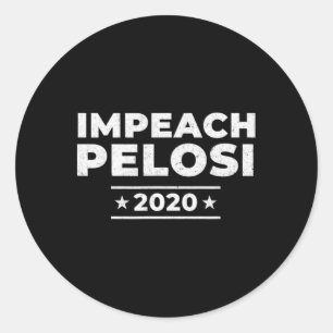 Sticker Rond Destituer Nancy Pelosi Pro Trump Fourbe Schiff Ukr