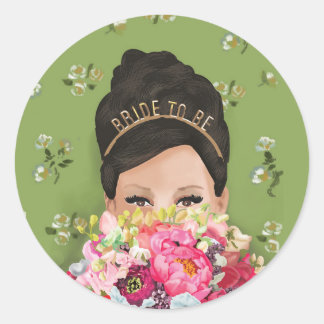 Sticker Rond Détacheur d'enveloppe de la mariée à être