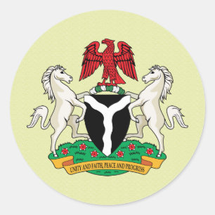 Sticker Rond Détail des armoiries du Nigeria