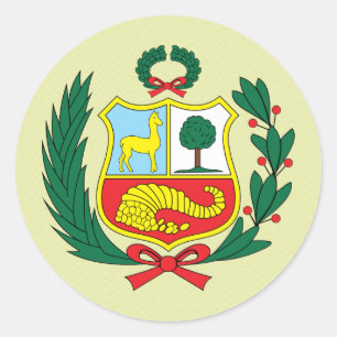 Sticker Rond Détail des armoiries du Pérou